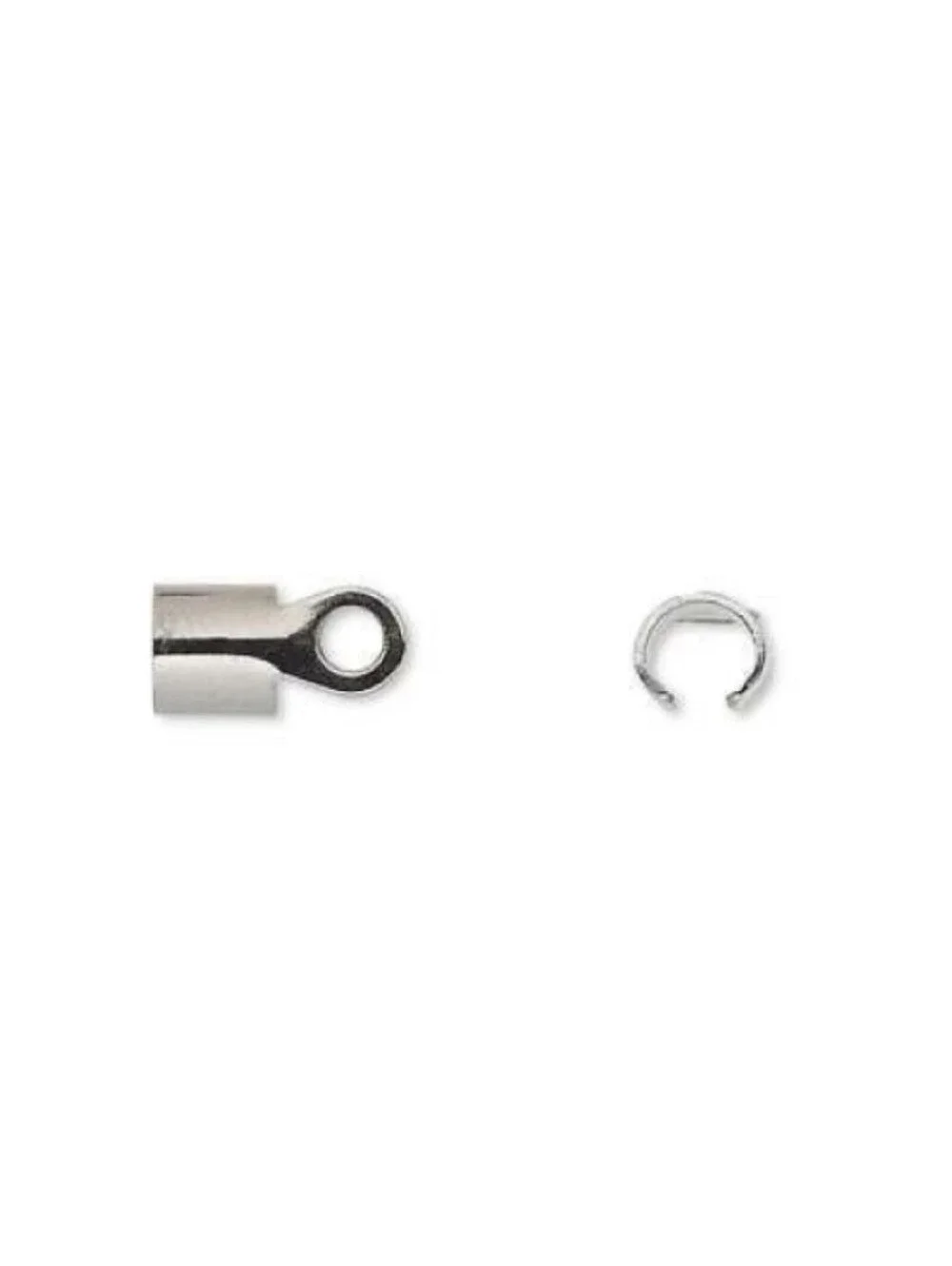 100 Gunmetal Black Brass 10x5mm Round End Crimps Fits Up to 4mm Cords Wholesale